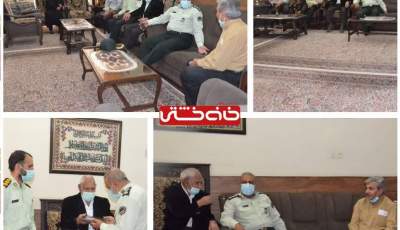 دیدار فرمانده انتظامی شهرستان با دو خانواده شهید ارتش در رفسنجان