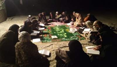 محفل جزءخوانی قرآن در روستاهای محروم فاریاب برگزار شد