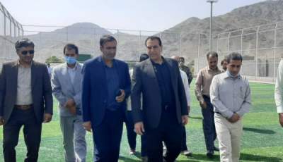 افتتاح زمین چمن مصنوعی دهکهان ازاعتبارات وزارت نفت در کهنوج