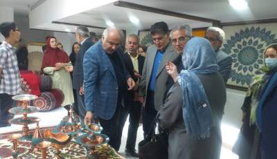 نمایشگاه پته‌دوزی فرامهر به مناسبت هفته صنایع‌دستی افتتاح شد