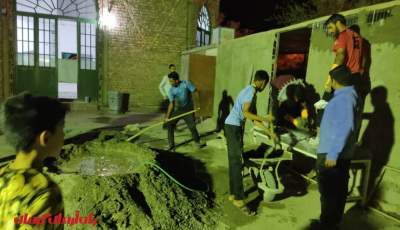 ساخت انبار و آشپزخانه شهدای گمنام شهداد به همت گروه جهادی  