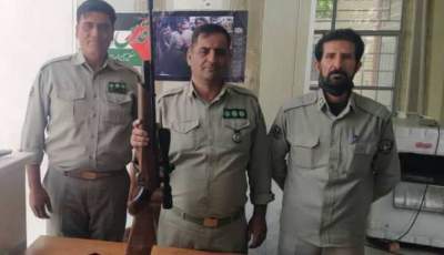 دستگیری دو گروه شکارچی غیر مجاز در رابر