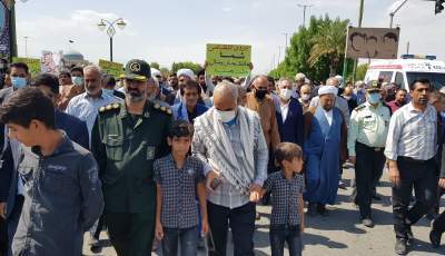 راهپیمایی خروش مردم انقلابی شهرستان جیرفت علیه فتنه‌گران  