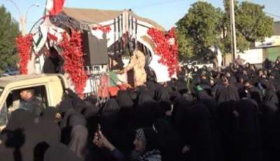 مراسم استقبال از شهید گمنام در کهنوج برگزار شد