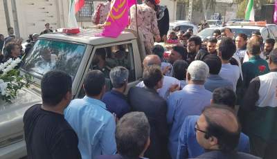 پیکر مطهر شهید سیدمیثم حسینی در جیرفت آرام گرفت  
